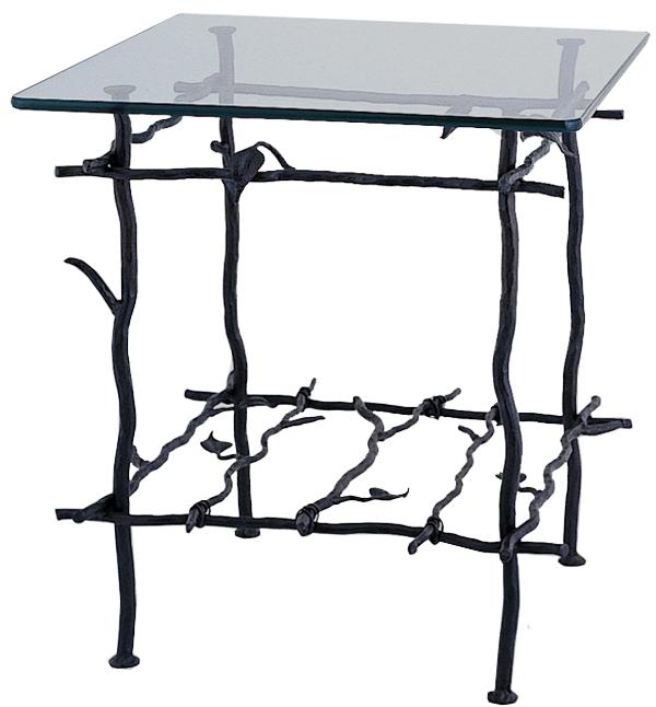 901912 Stone County Iron Accent Table WroughtIronDecorUSA