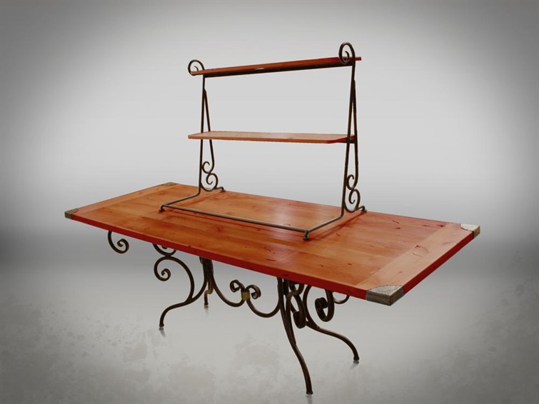 980106 Stone County Iron Buffet Table Wrought IronDecorUSA